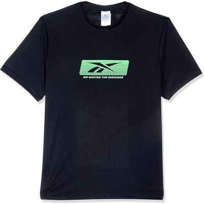Reebok NO Matter The DIST GFX Tee, Svart/sollime, L Reebok NO Matter The DIST GFX Tee, Svart/sollime, L
