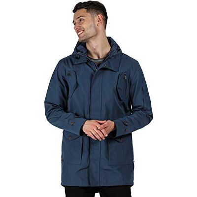 Regatta Macarius andningsbara fodrad med huva utomhus parkas jackor vattentätt skal Mörk denim M Regatta Macarius andningsbara fodrad med huva utomhus parkas jackor vattentätt skal Mörk denim M
