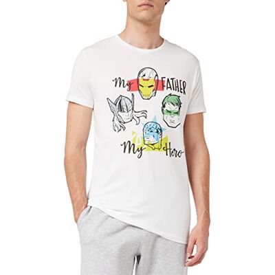 Marvel MEMARCOTS227 T-shirt, vit, S herr Marvel MEMARCOTS227 T-shirt, vit, S herr
