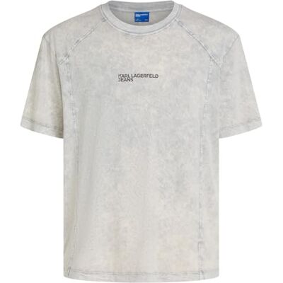 KARL LAGERFELD JEANS , män, avslappnade korta ärmar, tvättade te, avslappnad passform, mikrochip, XL KARL LAGERFELD JEANS , män, avslappnade korta ärmar, tvättade te, avslappnad passform, mikrochip, XL