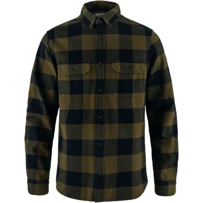 Fjällräven Fjallraven Ovik tung flanellskjorta för män, Trä brun-mörk marinblå, S Fjällräven Fjallraven Ovik tung flanellskjorta för män, Trä brun-mörk marinblå, S