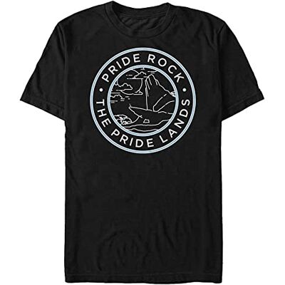 Disney Unisex The Lion King Pride Rock Badge Organic kortärmad T-shirt, svart, S Disney Unisex The Lion King Pride Rock Badge Organic kortärmad T-shirt, svart, S