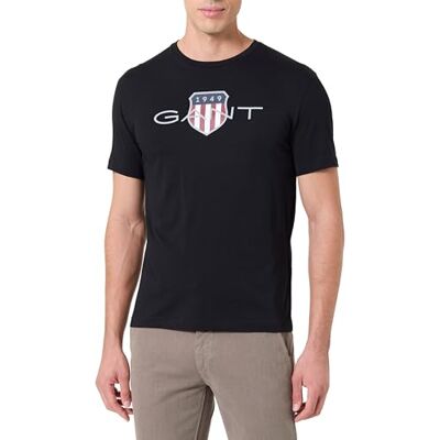 GANT REG arkiv SKÖLD TSHIRT, svart, S GANT REG arkiv SKÖLD TSHIRT, svart, S