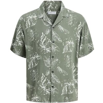 JACK & JONES Jjrox AOP Resort Shirt Ss, Laurelkrans, S JACK & JONES Jjrox AOP Resort Shirt Ss, Laurelkrans, S