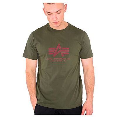 Alpha Industries Basic T-Shirt för män, Dark Green, S Alpha Industries Basic T-Shirt för män, Dark Green, S