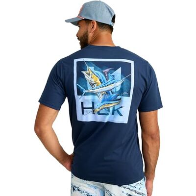 HUK Herr kortärmad prestanda T-shirt, fiske T-shirt, Kc Americana Naval Academy, M HUK Herr kortärmad prestanda T-shirt, fiske T-shirt, Kc Americana Naval Academy, M