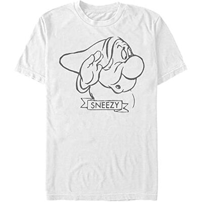 Disney Unisex Snow White-Sneezy Organic Short Sleeve t-shirt, XL, Vit, XL Disney Unisex Snow White-Sneezy Organic Short Sleeve t-shirt, XL, Vit, XL