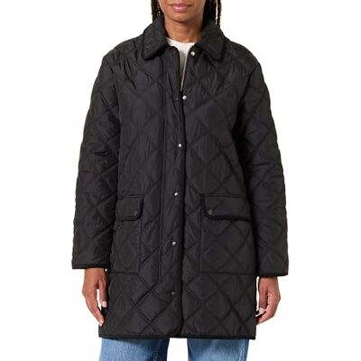 GANT QUILTED COAT WITH CORD TRIM, svart, XXL GANT QUILTED COAT WITH CORD TRIM, svart, XXL