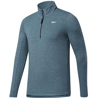 Reebok TS AC+bomull 1/4 Zip Tröja Herr Reebok TS AC+bomull 1/4 Zip Tröja Herr