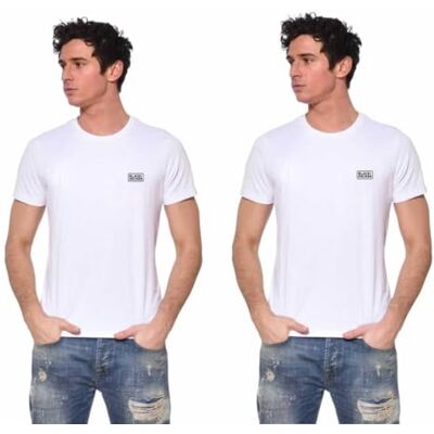 Black & Decker T-shirt herr, 2x vit, L Black & Decker T-shirt herr, 2x vit, L