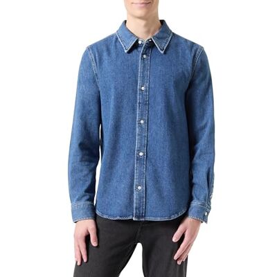 Calvin herr Slim Denim skjorta J30j326026 L/S skjorta Calvin herr Slim Denim skjorta J30j326026 L/S skjorta