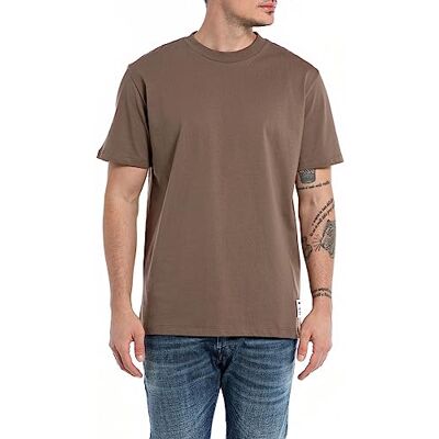 Replay T-shirt för män, kortärmad rund hals, Second Life Collection, brun (Wood 629), XS, Trä 629, XS Replay T-shirt för män, kortärmad rund hals, Second Life Collection, brun (Wood 629), XS, Trä 629, XS