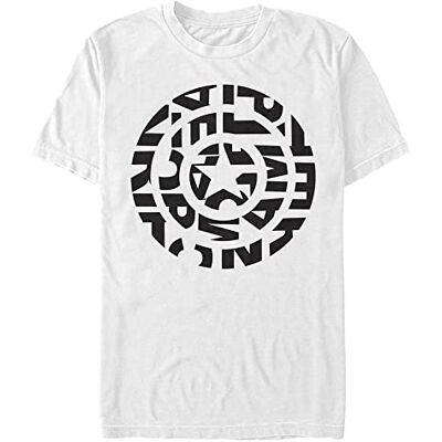 Marvel Unisex Other-Open Shield Logo Organic Short Sleeve t-shirt, vit, XL, Vit, XL Marvel Unisex Other-Open Shield Logo Organic Short Sleeve t-shirt, vit, XL, Vit, XL