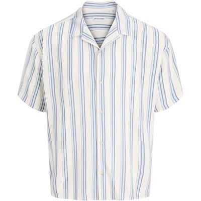 JACK & JONES Jjejeff Resort randig skjorta S/S Sn, Himmelsk blå, XS JACK & JONES Jjejeff Resort randig skjorta S/S Sn, Himmelsk blå, XS