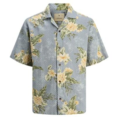 JACK & JONES Jprbluvincent Print Resort S/S Shirt Sn, Koronettblå, M JACK & JONES Jprbluvincent Print Resort S/S Shirt Sn, Koronettblå, M