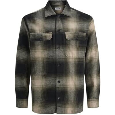 JACK & JONES Jjcarter Check Overshirt Ls, Dammig oliv, L JACK & JONES Jjcarter Check Overshirt Ls, Dammig oliv, L