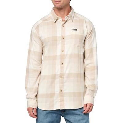 Columbia Cornell Woods flanellskjorta för män, Mörk sten multi buffel rutig, 2X Columbia Cornell Woods flanellskjorta för män, Mörk sten multi buffel rutig, 2X