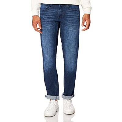MUSTANG Oregon avsmalnande jeans för män, Mörkblå, 32W x 36L MUSTANG Oregon avsmalnande jeans för män, Mörkblå, 32W x 36L
