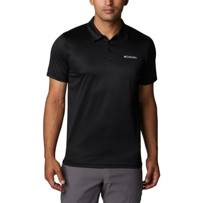 Columbia Men's Hike Short Sleeve Polo, Black, Medium Columbia Men's Hike Short Sleeve Polo, Black, Medium