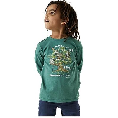Garcia Långärmad T-shirt för pojkar, Viridian Green (6165), 104 Garcia Långärmad T-shirt för pojkar, Viridian Green (6165), 104