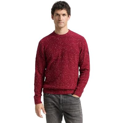 TOM TAILOR herrtröja, 39276 – Bordeaux Multicolor Neps, L TOM TAILOR herrtröja, 39276 – Bordeaux Multicolor Neps, L