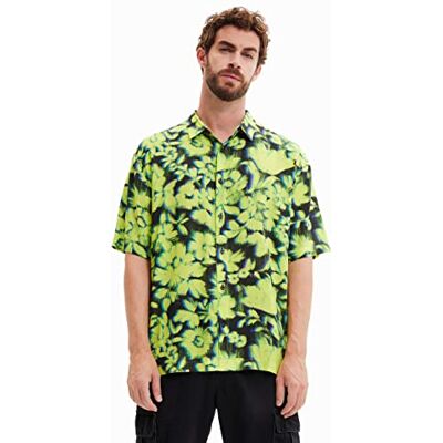 Desigual Mäns CAM_Berto 2000 svart skjorta, XL, svart, XL Desigual Mäns CAM_Berto 2000 svart skjorta, XL, svart, XL