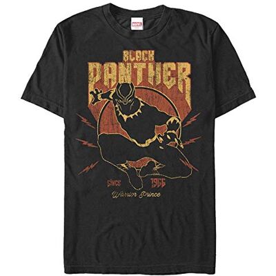 Marvel Unisex Avengers Classic-Lighting Panther Organic Short Sleeve t-shirt, svart, L, svart, L Marvel Unisex Avengers Classic-Lighting Panther Organic Short Sleeve t-shirt, svart, L, svart, L