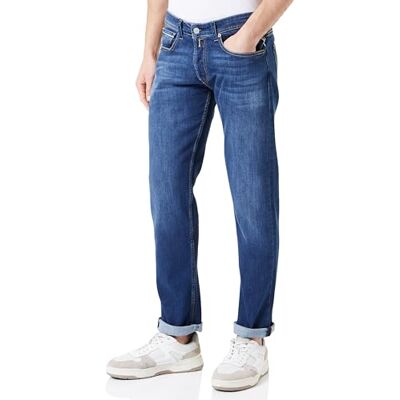 Replay Jeans Grover Straight-Fit, Mörkblå 007-3, 30W / 34L Replay Jeans Grover Straight-Fit, Mörkblå 007-3, 30W / 34L