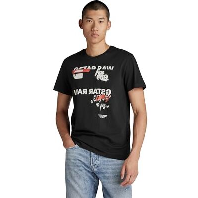 G-STAR RAW Mirror Graphic, Svart (Dk Black D24701-336-6484), XS G-STAR RAW Mirror Graphic, Svart (Dk Black D24701-336-6484), XS