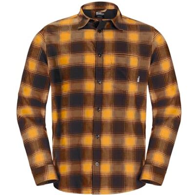 Jack Wolfskin vandringsstig skjorta för män M, Senap, M Jack Wolfskin vandringsstig skjorta för män M, Senap, M