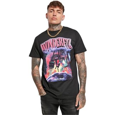 Tee T-shirt för män, superful te, snyggt tryck skjorta för män, finns i svart eller vit, storlekar XS – XXL, svart, XL Tee T-shirt för män, superful te, snyggt tryck skjorta för män, finns i svart eller vit, storlekar XS – XXL, svart, XL