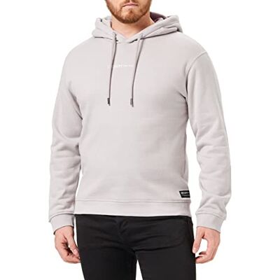 TOM TAILOR Denim Herr Hoodie med tryck 1033580, 11754 Light Dove Grey, S TOM TAILOR Denim Herr Hoodie med tryck 1033580, 11754 Light Dove Grey, S