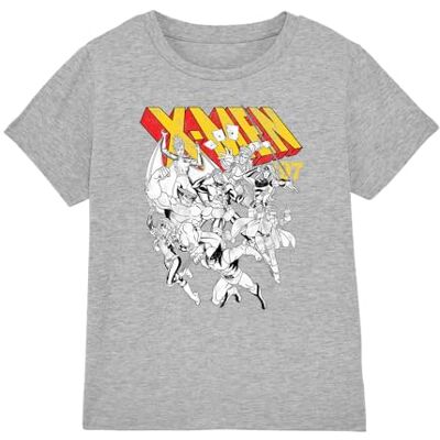 Marvel X-Men Retro Team Unisex Barn T-shirt, Atletisk Heather, 5-6 år, Atletisk Heather, 5-6 År Marvel X-Men Retro Team Unisex Barn T-shirt, Atletisk Heather, 5-6 år, Atletisk Heather, 5-6 År
