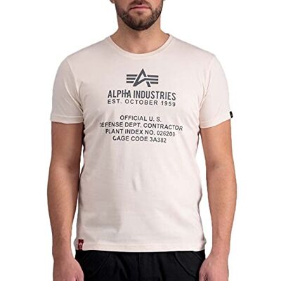 Alpha Industries Alpha Fundamental T-shirt för män Jet Stream White Alpha Industries Alpha Fundamental T-shirt för män Jet Stream White