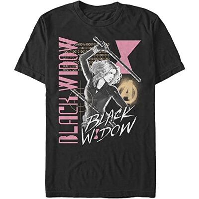 Marvel Unisex svart Widow retro ekologisk kortärmad t-shirt, M, svart, M Marvel Unisex svart Widow retro ekologisk kortärmad t-shirt, M, svart, M