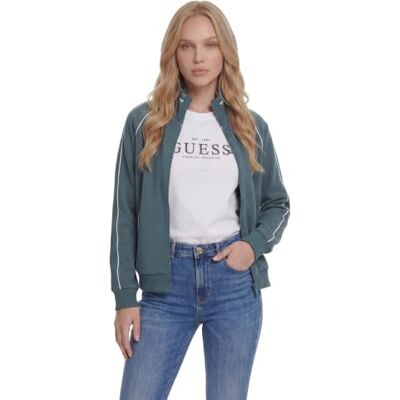 GUESS Men'sEDWIN sweatshirt med hel dragkedja, sweatshirt, sweatshirt, TDARK, grå, morgonstorlek, XS längd N GUESS Men'sEDWIN sweatshirt med hel dragkedja, sweatshirt, sweatshirt, TDARK, grå, morgonstorlek, XS längd N