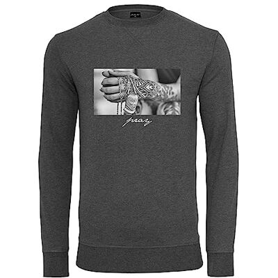 Tee herr sweatshirt Pray 2.0 crew neck Charcoal XL, kol, XL Tee herr sweatshirt Pray 2.0 crew neck Charcoal XL, kol, XL