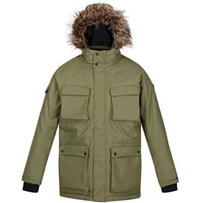 Regatta Vattentät och andningsbar parkas för män med dun-beröring, huva och flera fickor Regatta Vattentät och andningsbar parkas för män med dun-beröring, huva och flera fickor