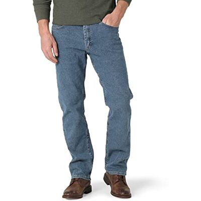 Wrangler Authentics herr Big & Tall Classic Comfort Waist Jeans, Lätt stentvätt, 44W / 34L Wrangler Authentics herr Big & Tall Classic Comfort Waist Jeans, Lätt stentvätt, 44W / 34L