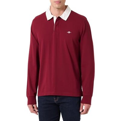 GANT Pique Heavy Rugger, röd, L GANT Pique Heavy Rugger, röd, L