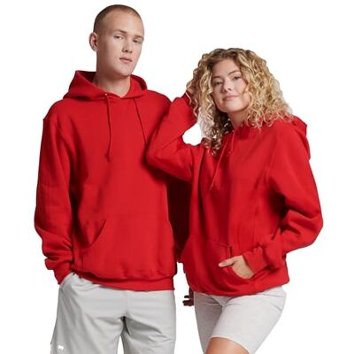 Russell Athletic Dri-Power tröja fleece huvtröja, röd, XXL Russell Athletic Dri-Power tröja fleece huvtröja, röd, XXL
