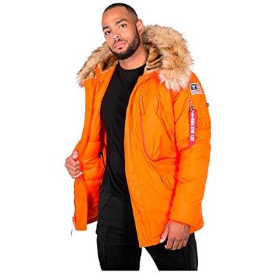Alpha Industries Polar Jacket Vinterjacka för män Flame Orange Alpha Industries Polar Jacket Vinterjacka för män Flame Orange