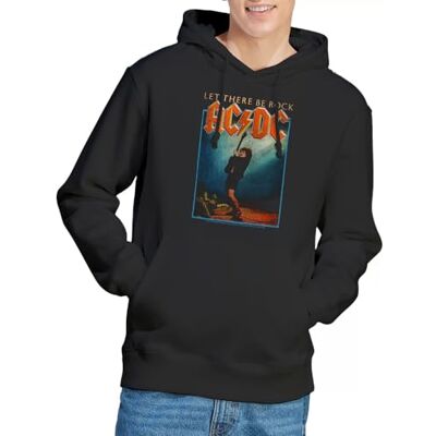 AC/DC ACDC Let There Be Rock huvtröja, svart, Small, Svart, S AC/DC ACDC Let There Be Rock huvtröja, svart, Small, Svart, S