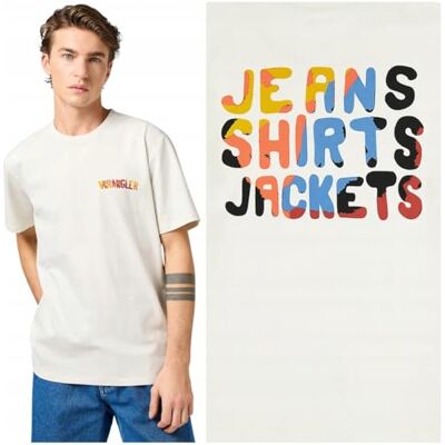 Wrangler Big Graphic Tee, Vintage vit, L Wrangler Big Graphic Tee, Vintage vit, L