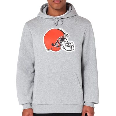 New Era Cleveland Browns NFL laglogotyp huvtröja grå huvtröja New Era Cleveland Browns NFL laglogotyp huvtröja grå huvtröja