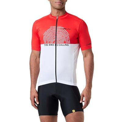 Nalini 03254201100C000.10 San Diego herr t-shirt röd/vit XS, Röd/vit, XS Nalini 03254201100C000.10 San Diego herr t-shirt röd/vit XS, Röd/vit, XS