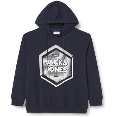 JACK & JONES Bestseller A/S Herr Jjstein Sweat Hood Pls huvtröja, Sky Captain, 3XL/Stor JACK & JONES Bestseller A/S Herr Jjstein Sweat Hood Pls huvtröja, Sky Captain, 3XL/Stor