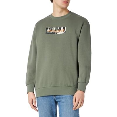 JACK & JONES JCOAOP Logo Sweat Crew Neck GC, agave grön, M JACK & JONES JCOAOP Logo Sweat Crew Neck GC, agave grön, M