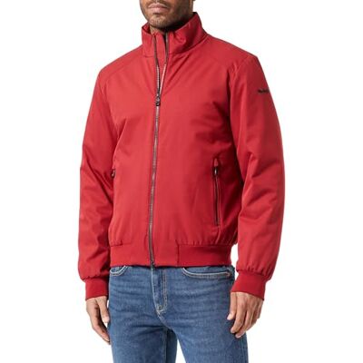 Geox M Vincit-jacka för män, röd dahlia, 60 Geox M Vincit-jacka för män, röd dahlia, 60
