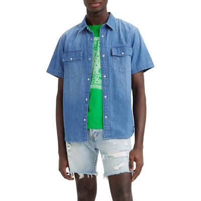 Levi's Ss Relaxed Fit Western Shirt herr, Tombstone Stonewash, M Levi's Ss Relaxed Fit Western Shirt herr, Tombstone Stonewash, M